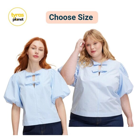 kate spade Tops - SIZE M or XXL | Women's Stripe Puff Short Sleeve Blouse - kate spade NY Target